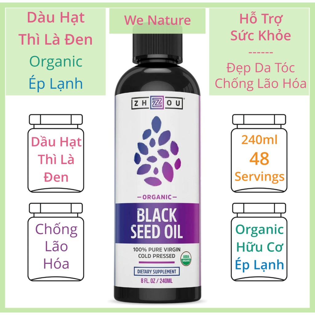 Dầu Hạt Thì Là Đen Ép Lạnh - 240ml - Black Cumin Seed Oil