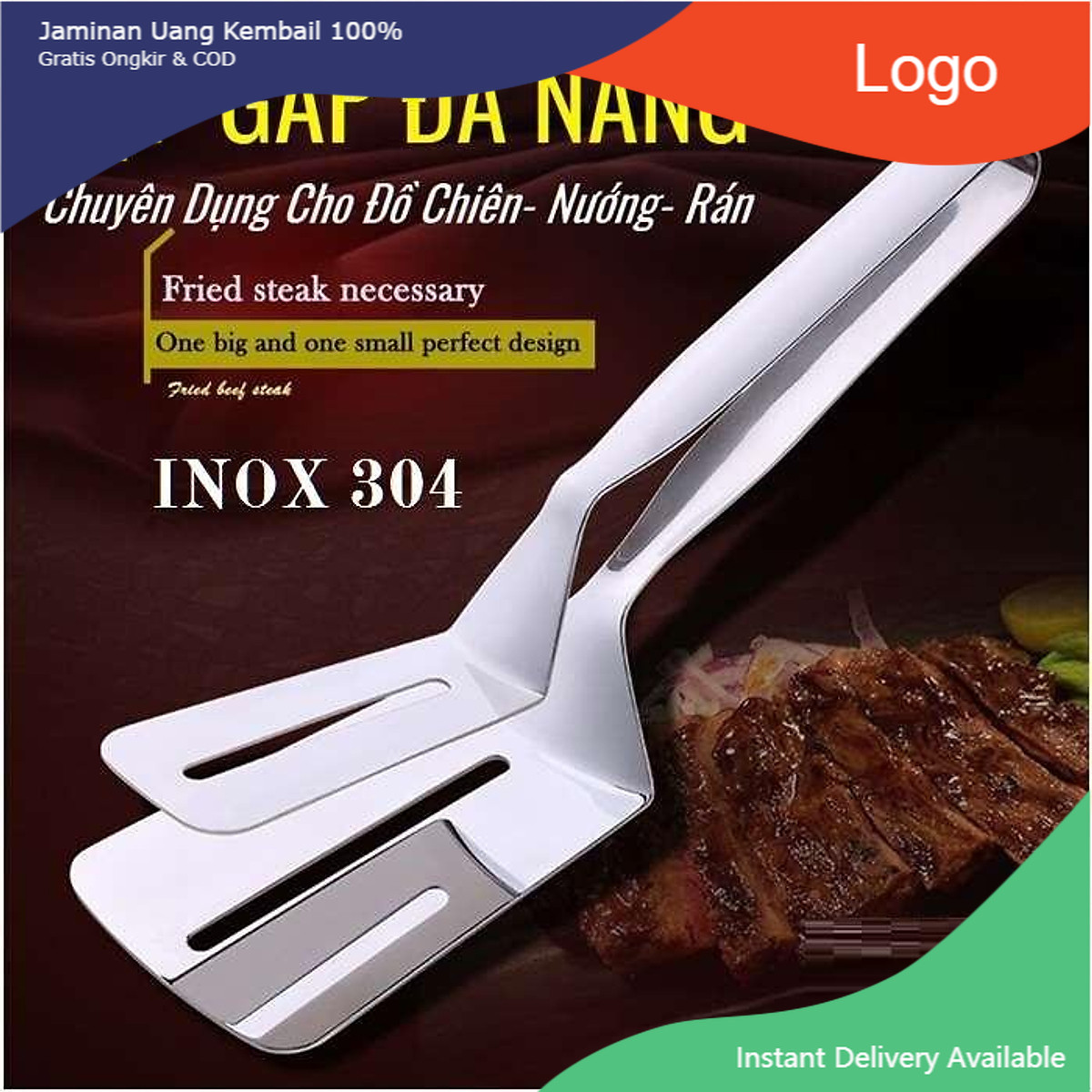 Kẹp Gắp Thức Ăn Cao Cấp - Kẹp Inox gắp thực phẩm chiên đồ ăn bằng inox 304