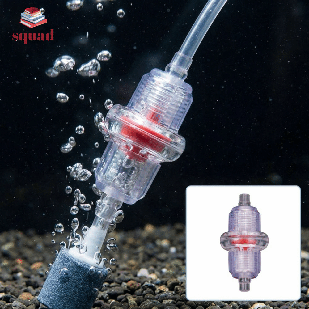 SQUAD 6PCS Chuyên nghiệp Bể cá, máy bơm khí, bộ điều khiển, van. Chống thấm nước Chống rơi rớt Bộ điều chỉnh áp suất máy bơm khí cho bể cá Linh kiện máy bơm Nhựa Van một chiều Sử dụng trong bể cá