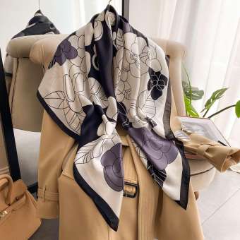 110cm thời trang khăn quàng vuông Khăn Quàng Cổ Lụa của phụ nữ Khăn lụa khăn quàng cổ in Khăn trùm đầu khăn choàng WJ110FZS-16