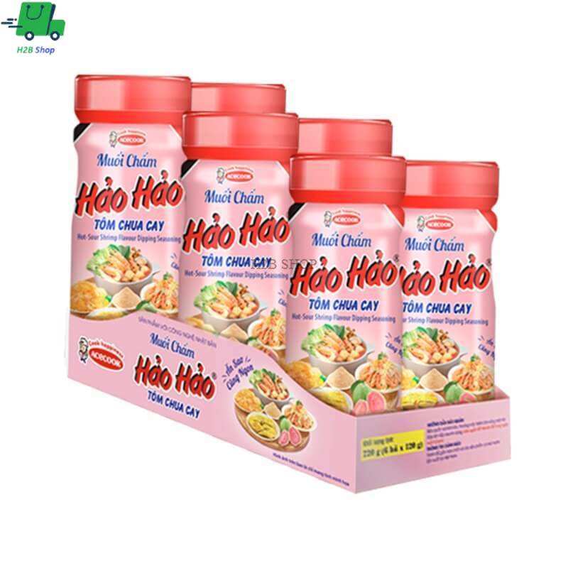 Lốc 6 lọ muối chấm tôm chua cay Hảo Hảo Acecook 120gr