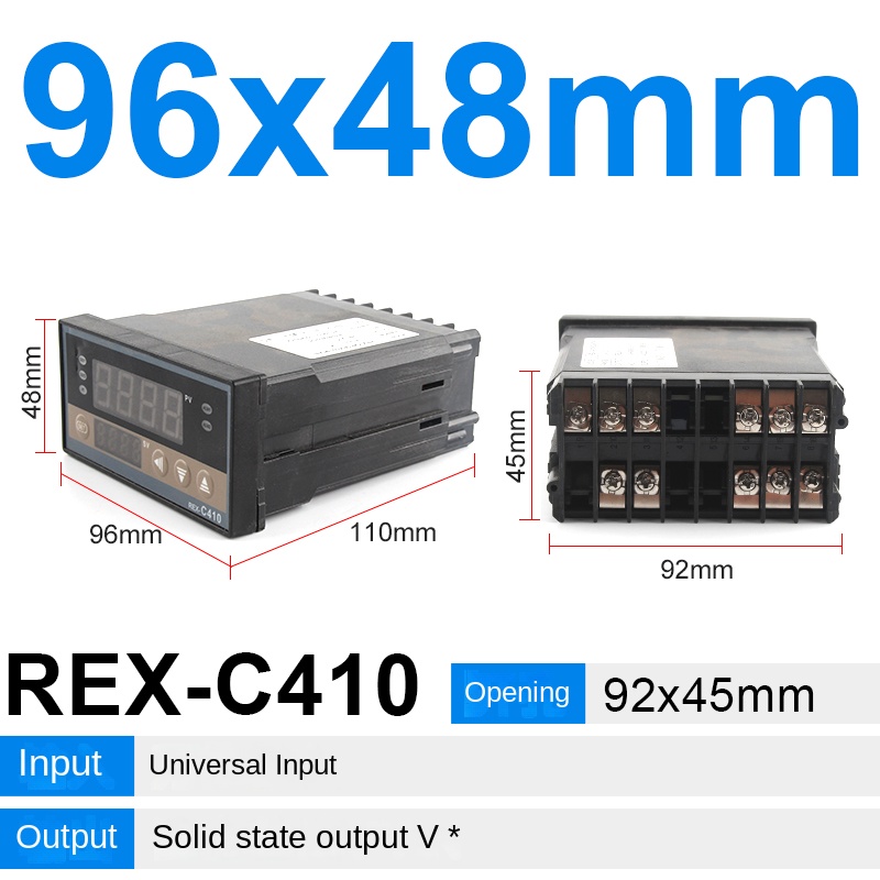 Bộ Điều Khiển Nhiệt Độ REX C410 SSR V * An | tùy chọn khác Bộ Điều Khiển REX C100/400/700/900, PID 0-1300°C, 4-20mA, SSR/Relay, Đa Màu, Công Nghiệp, IP54, Kèm Bộ Kit