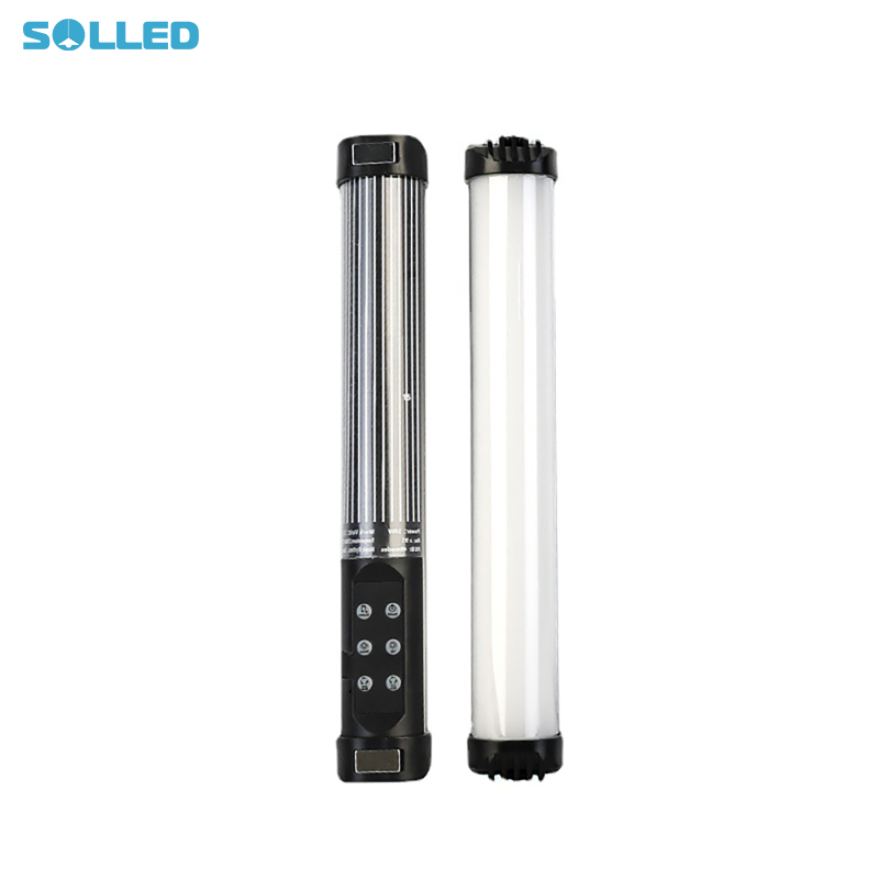 LED RGB Photographic Lighting 360°RGB Video Wand Stick 2700-7500K Dimmable Camera Light Tube Stick Lamp