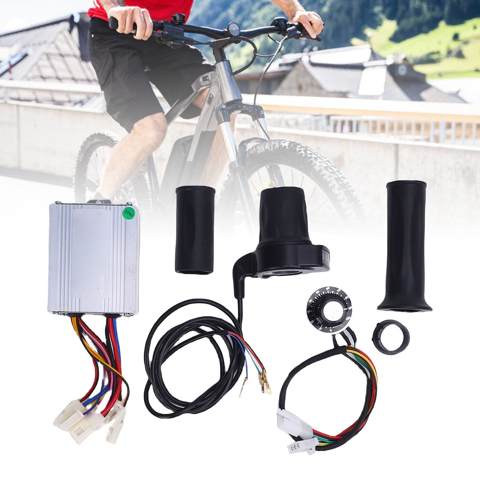 Điều khiển tốc độ động cơ Và Throttle Twist Tốc Độ Điều Khiển tay nắm bướm ga Kit đảo cực Bảo Vệ Cao Cấp bảng mạch 12V 500W Cho Xe đạp điện