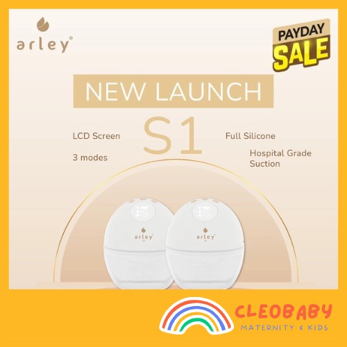 Arley S1 Breast Pump with Comfy Flex Silicone Cup! Strong yet gentle hospital grade suction 1400mAh battery