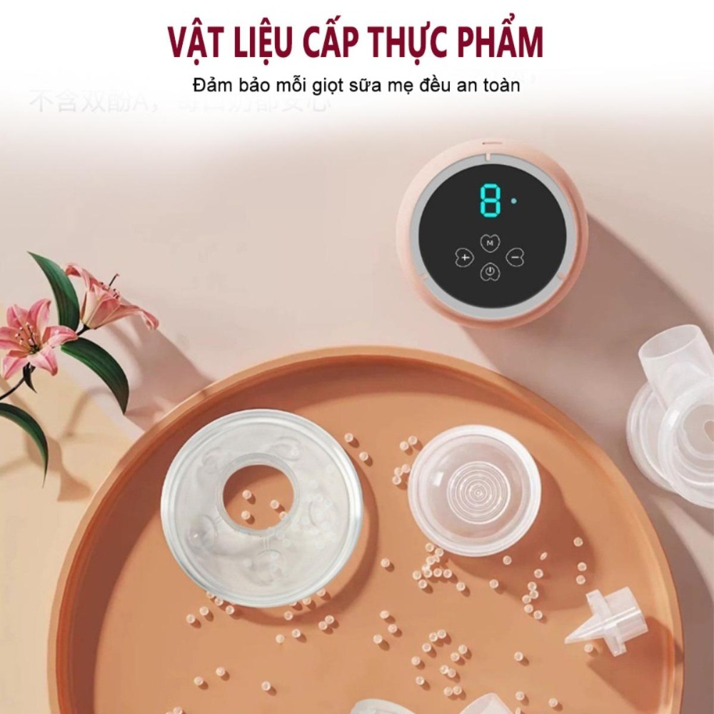 tích hợp thiết kế nhỏ gọn thông minh lực hút mạnh êm ái không đau tiện lợi mang theo an toàn cho mẹ sau sinh sử dụng tại nhà và khi đi ra ngoài hỗ trợ nuôi con bằng sữa mẹ