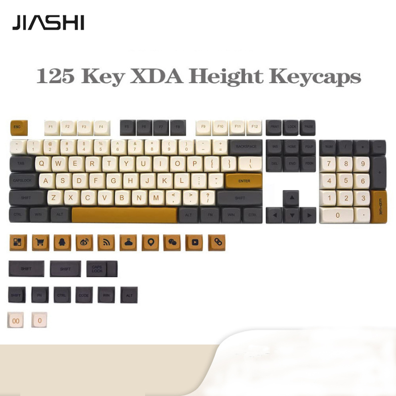 Jiashi ánh sáng lung linh Keycap xda cao thăng hoa cá nhân Keycap PBT chất liệu đục Nắp bàn phím cơ bộ hoàn chỉnh trong hộp