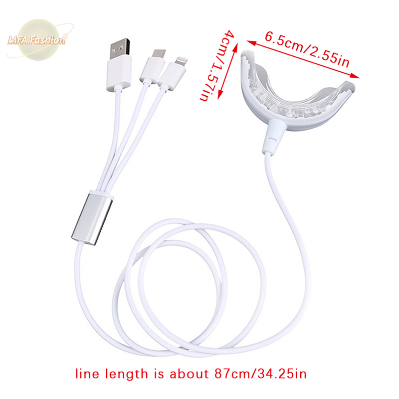 MFA 3in1 răng làm trắng đèn 16 Đèn Xách Tay USB có thể sạc lại ánh sáng màu xanh bằng miệng