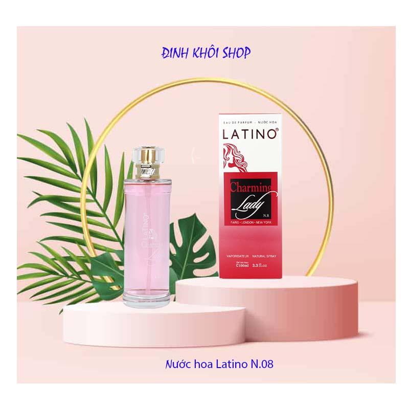 Nước Hoa Nữ Latino N8 – Hương Cam, Hoa Nhài & Vani | Mùi Thơm Quyến Rũ, Quý Phái