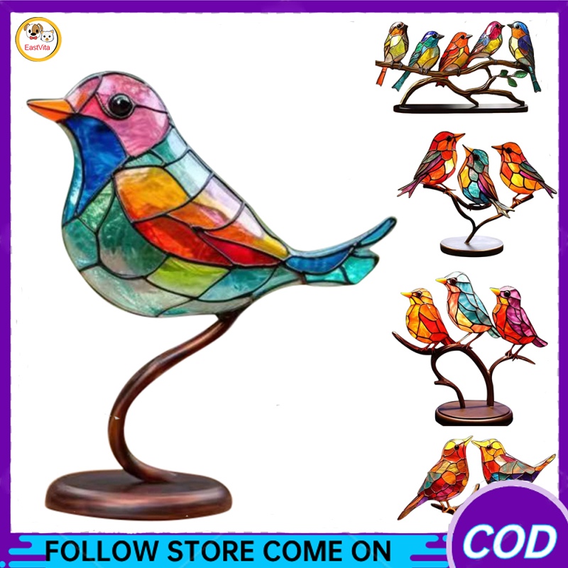 Colorful Birds Ornament Modern Style Tabletop Bird Decoration Home Decor Gift Perfect For Living Room Bedroom Office