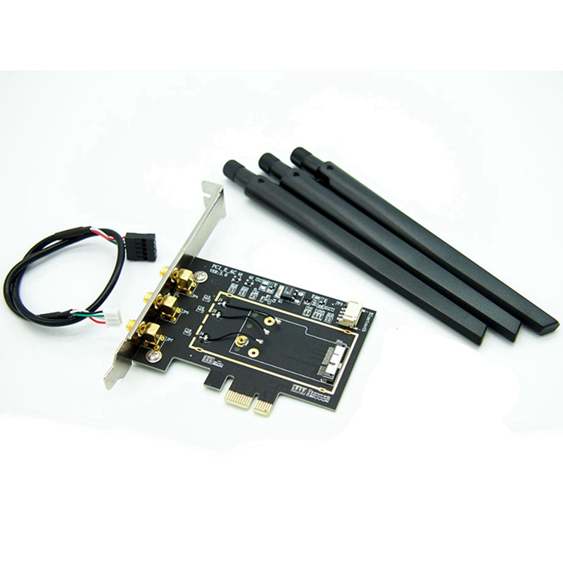 3X for Broadcom Bcm94360CSAX Bcm943602CS Bcm94331CSAX WLAN Card Desktop PCI-E Converter Adapter + An