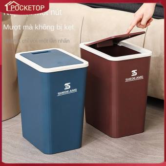 POCKETOP Thùng vệ sinh bằng nhựa gia dụng Phòng khách Khoảng cách Thùng rác nhà bếp có nắp