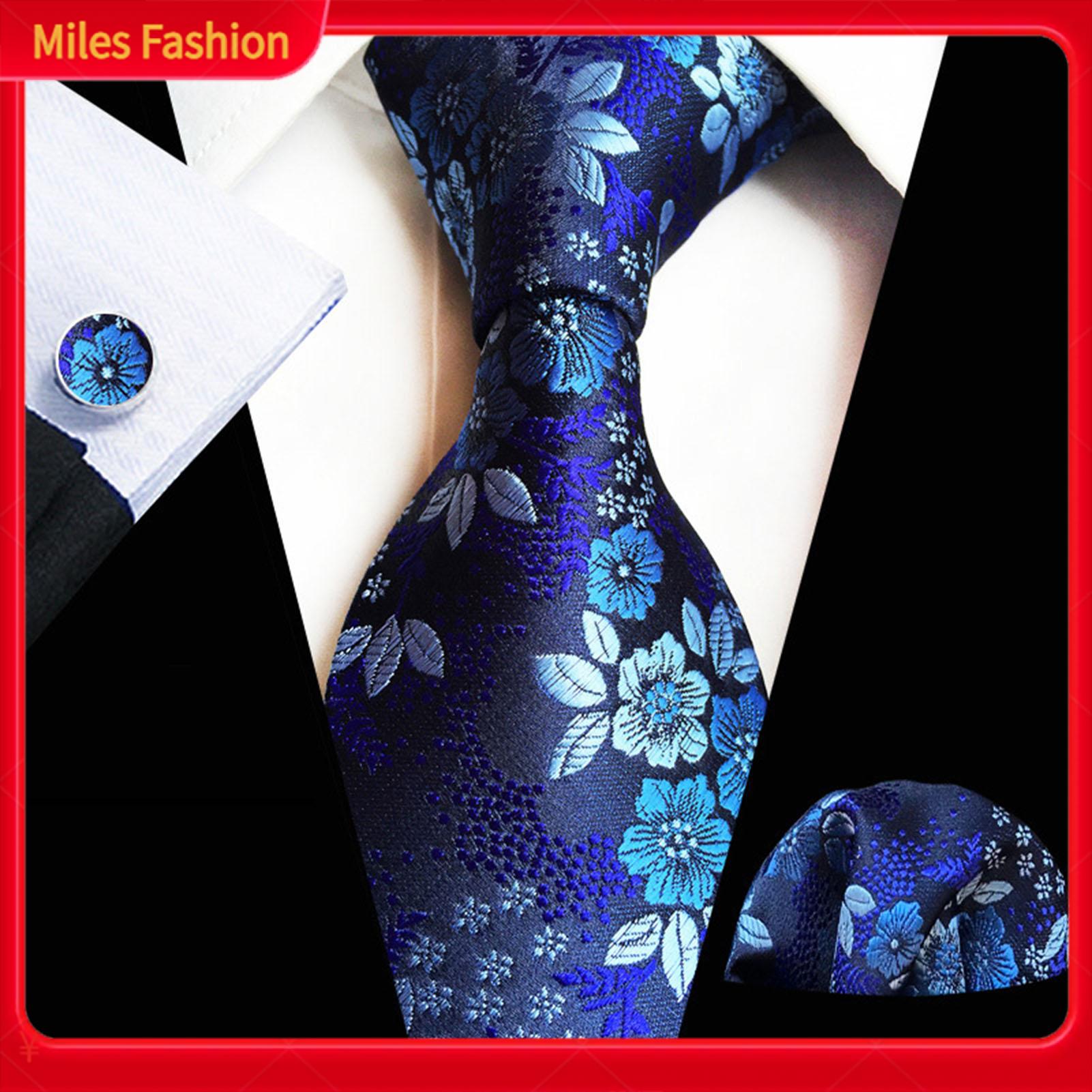 Người Đàn Ông Tie Túi Khăn Khuy Măng Sét Thiết Lập Đa Năng Tie Túi Khăn Khuy Măng Sét Thiết Lập 3Pcs Người Đàn Ông Của Mận Mô Hình Tie Túi Khăn Khuy Măng Sét Thiết Lập màu sắc rực rỡ Phù Hợp Với Phụ Kiện Cho Phong Cách