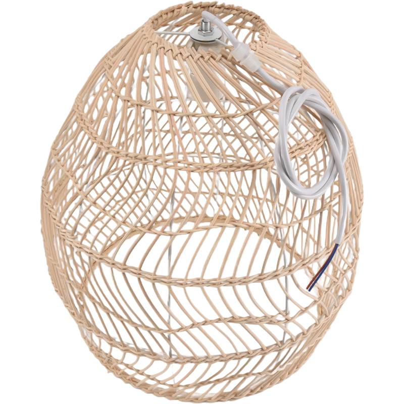 【Latest model】Rattan Lamp Pendant Light Vintage Hanging Lamp Shades E27 Living Room Dining Room Home Decor Cafe Restaurant Hanglamp