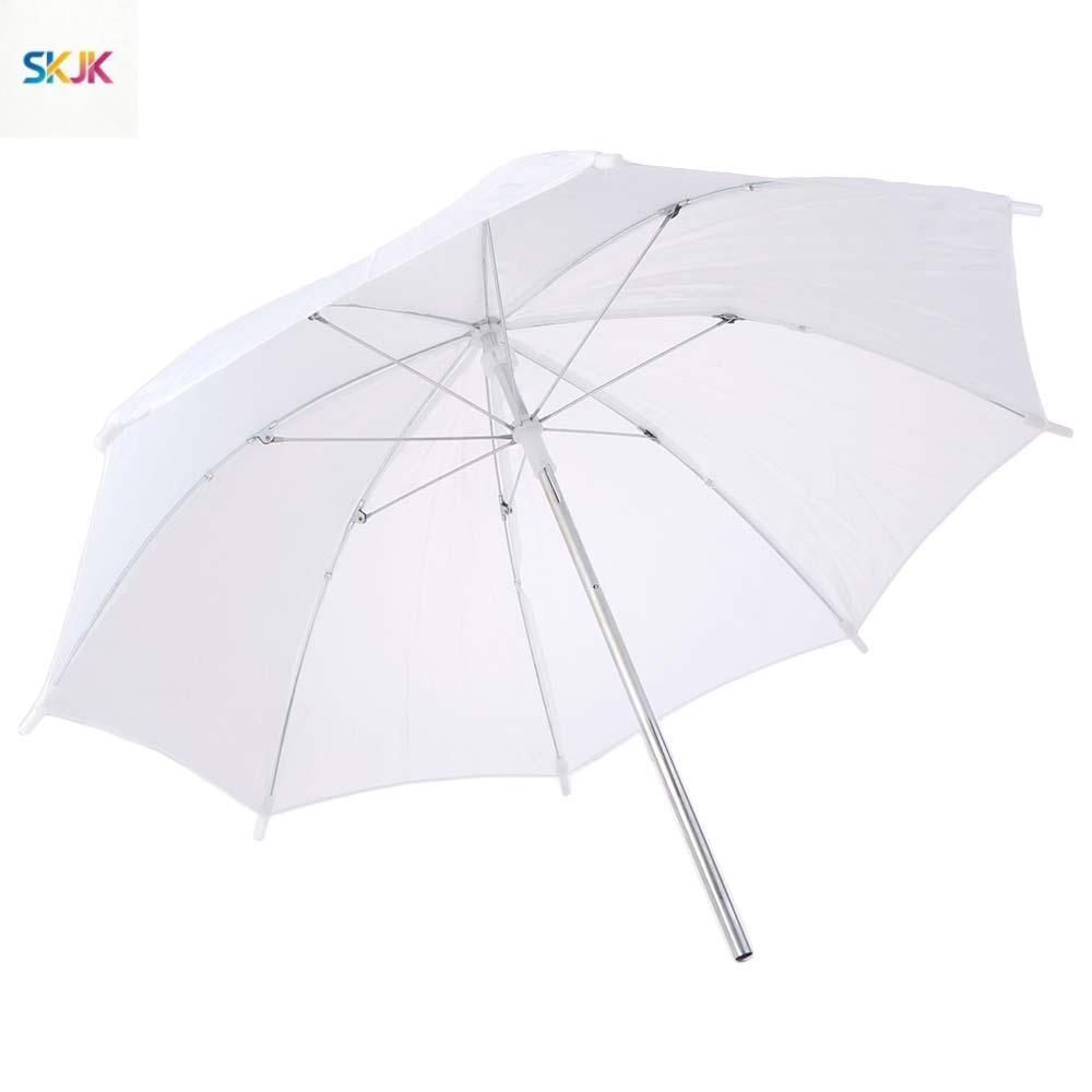 SKJK Mềm màu trắng Ô chụp ảnh Tay cầm kim loại 50cm/ 20inch Máy khuếch tán ô chiếu sáng Di động Dễ dàng cài đặt Đèn phản quang chụp ảnh Studio ảnh
