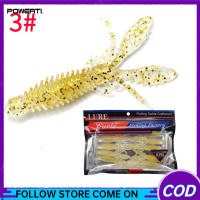 10pcs Fishing Lures 1.8g 6.5cm Salty Fishy Fishing Lure Shrimp Type Soft Worm Bionic Bait For Sea Fishing