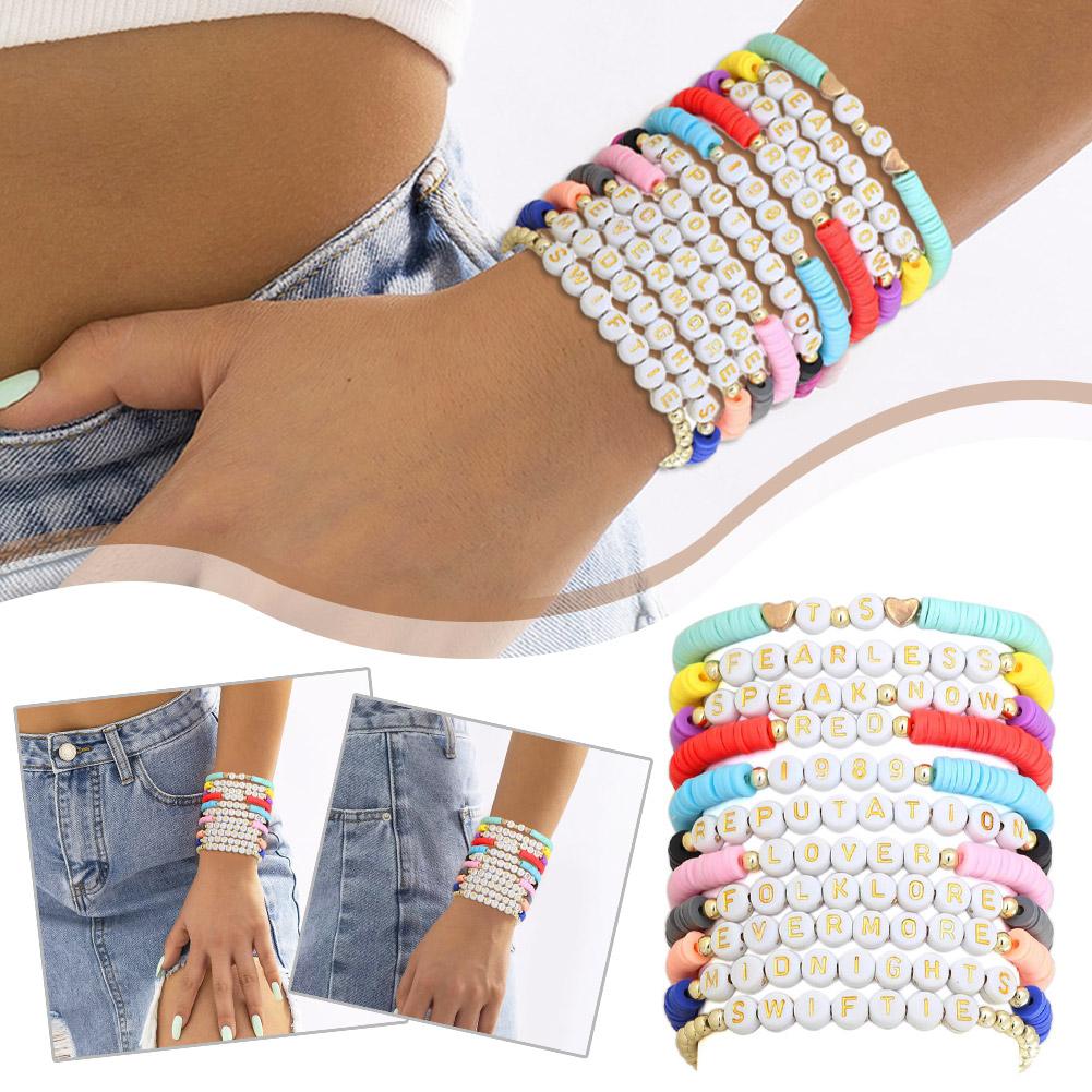 11pcs/set Taylor Bracelets Set Bohemian Style Bracelet Bracelets Set Set Tour Friendship ConcertInspired Music Eras B9D3