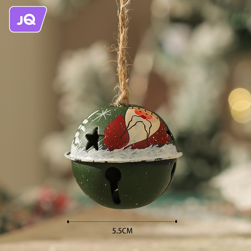 Joyncleon Retro chuông giáng sinh trang trí với thiết kế ông già Noel, cổ điển đồ trang trí treo kim loại cho cây và nhà