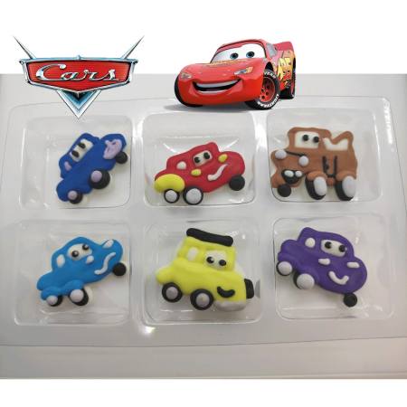 Cars Cartoon Character Royal Icing 2D cake cupcake Topper edible Decorations