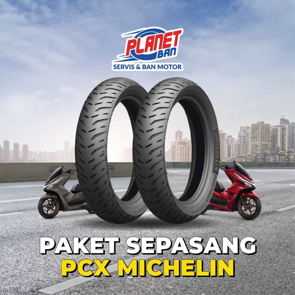 Ban Motor PCX 150 Depan Belakang Ring 14 110/80 dan Ring 14 120/70 MICHELLIN TL PILOT STREET2 (Paket Sepasang PCX 150) Harga 1,169,000 rupiah*Gratis Ongkir