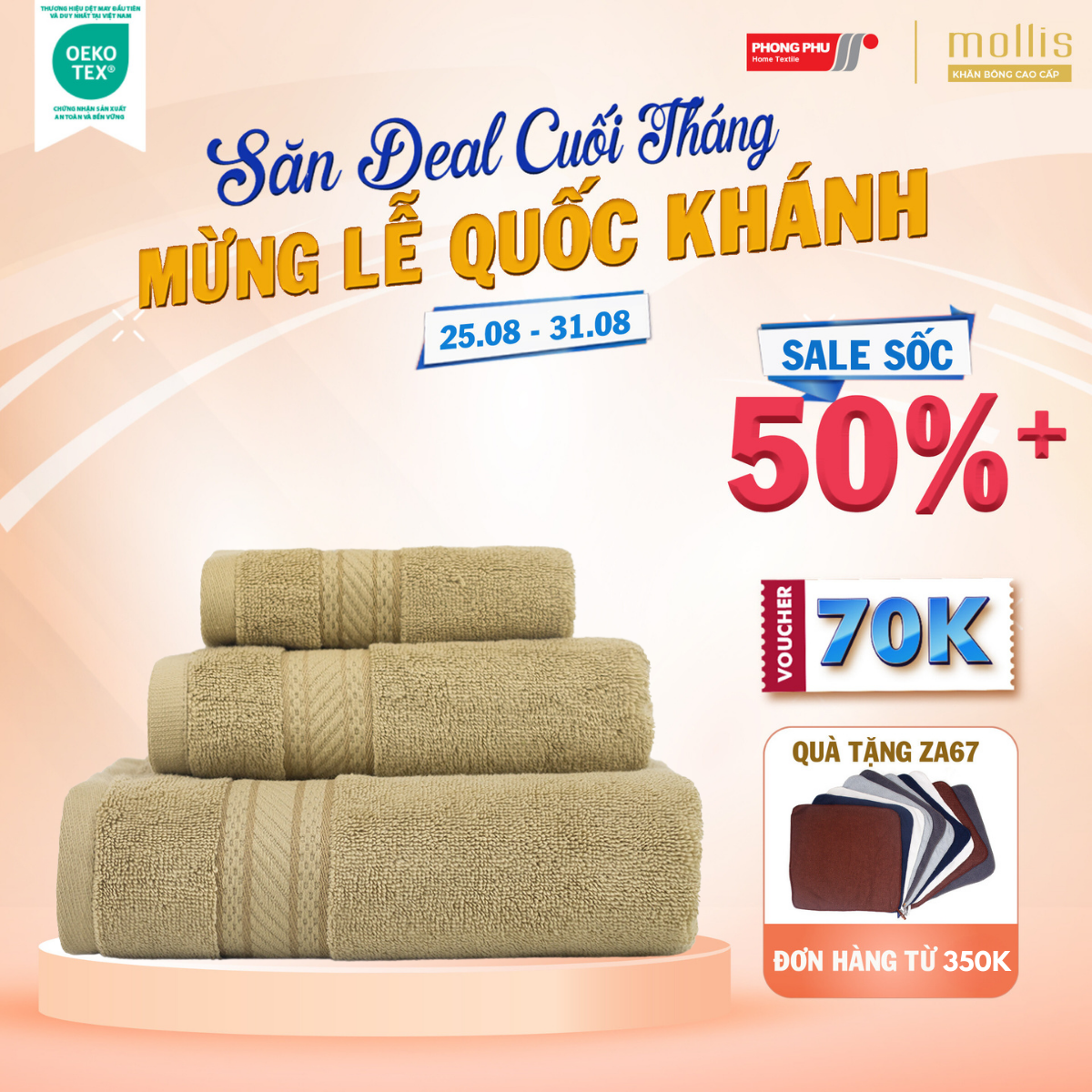 Khăn Tắm Mollis Cotton Lapyarn 60x120cm Khăn Cao Cấp Mềm Mịn Thấm Hút Tốt Không Xù Đổ Lông Gia Đình Spa Khách Sạn BM8V