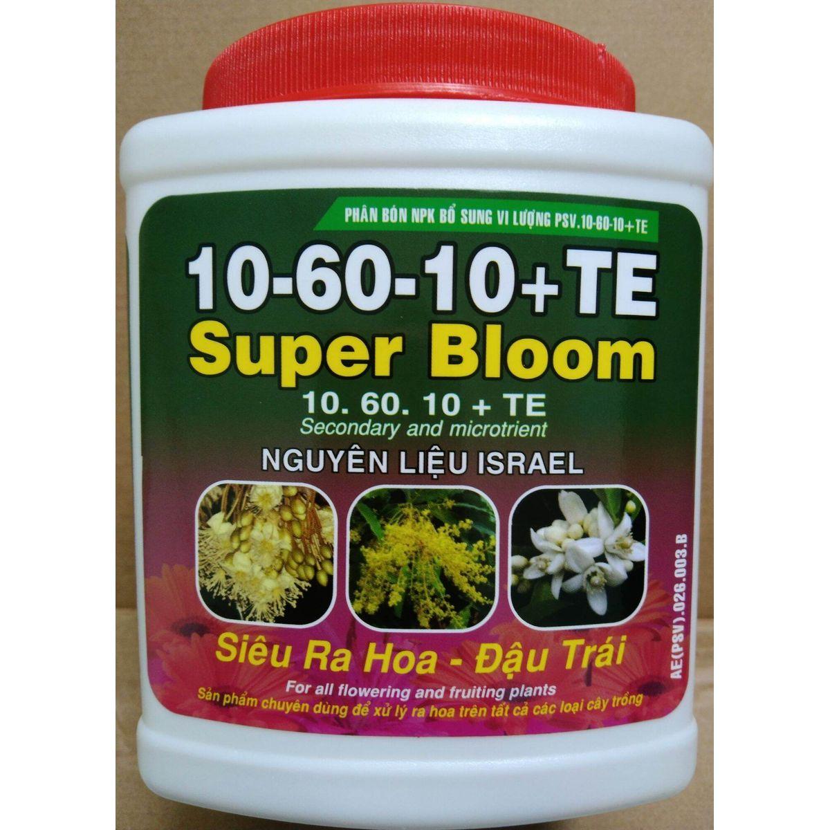 10 - 60 - 10 - TE.HỦ 500G. NGUYÊN LIỆU ISRAEL. PHÂN HÓA MẦM HOA CỰC MẠNH.