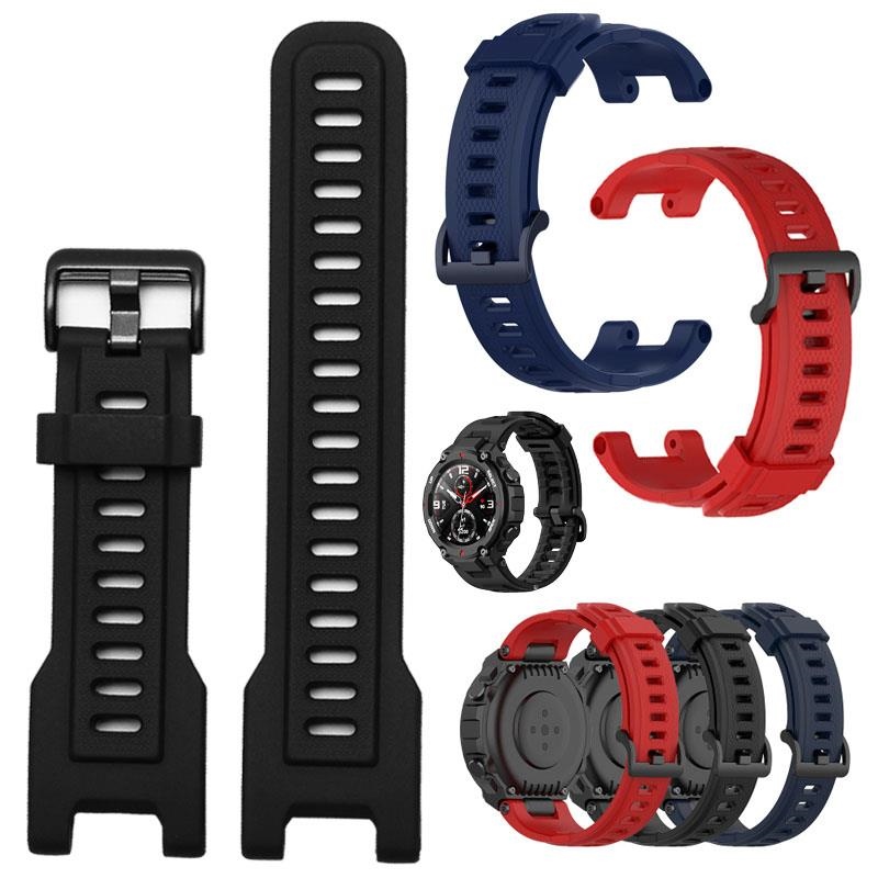 ♗☊ สายนาฬิกาซิลิโคนสำหรับสายรัด Amazfit T-Rex สมาร์ทกันน้ำแบบนุ่ม Huami trex T-Rex นาฬิกา BAND อินเทอร์เฟซเฉพาะ ราคา 425 บาท*ส่งฟรี