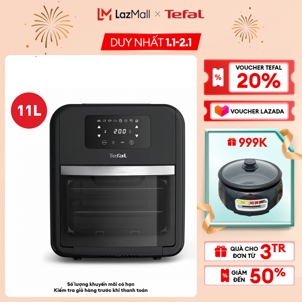 Nồi chiên nướng quay không dầu điện tử Tefal FW501815 dung tích 11L Gian bảo hành 2 năm