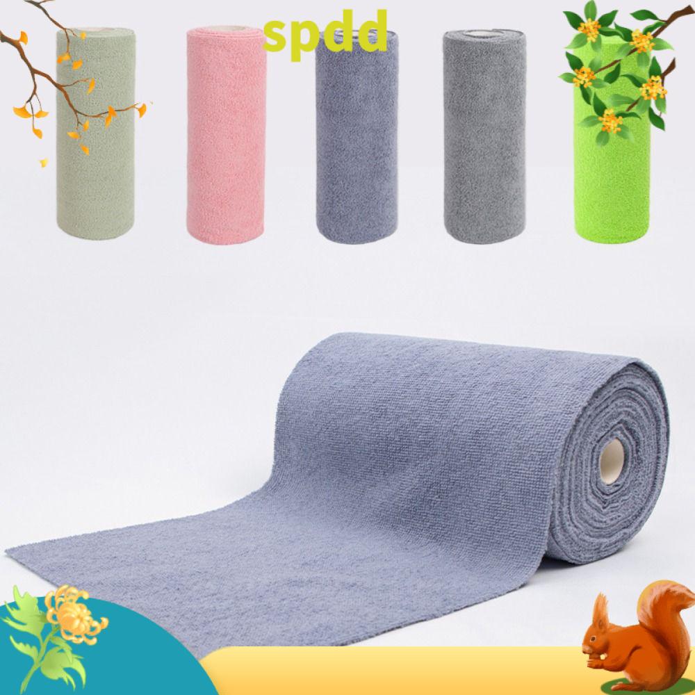 SPDD 20PCS/Roll Thấm hút Khăn vi sợi Tái sử dụng Thay thế Giẻ lau đĩa dầu chống dính  Bộ đồ ăn Khăn ăn Khăn lau bát đĩa nhà bếp