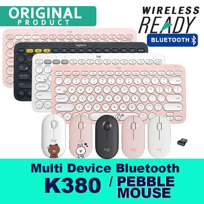 Logitech K380 Multi Device Bluetooth MAC, Windows Keyboard / Pebble Wireless Mouse for Mac/ PC Singapore