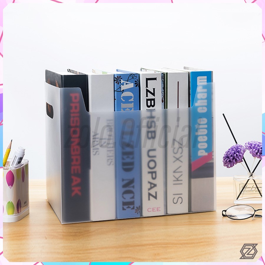 [zolo] Foldable Desktop Storage Container Penyimpanan Buku Serbaguna