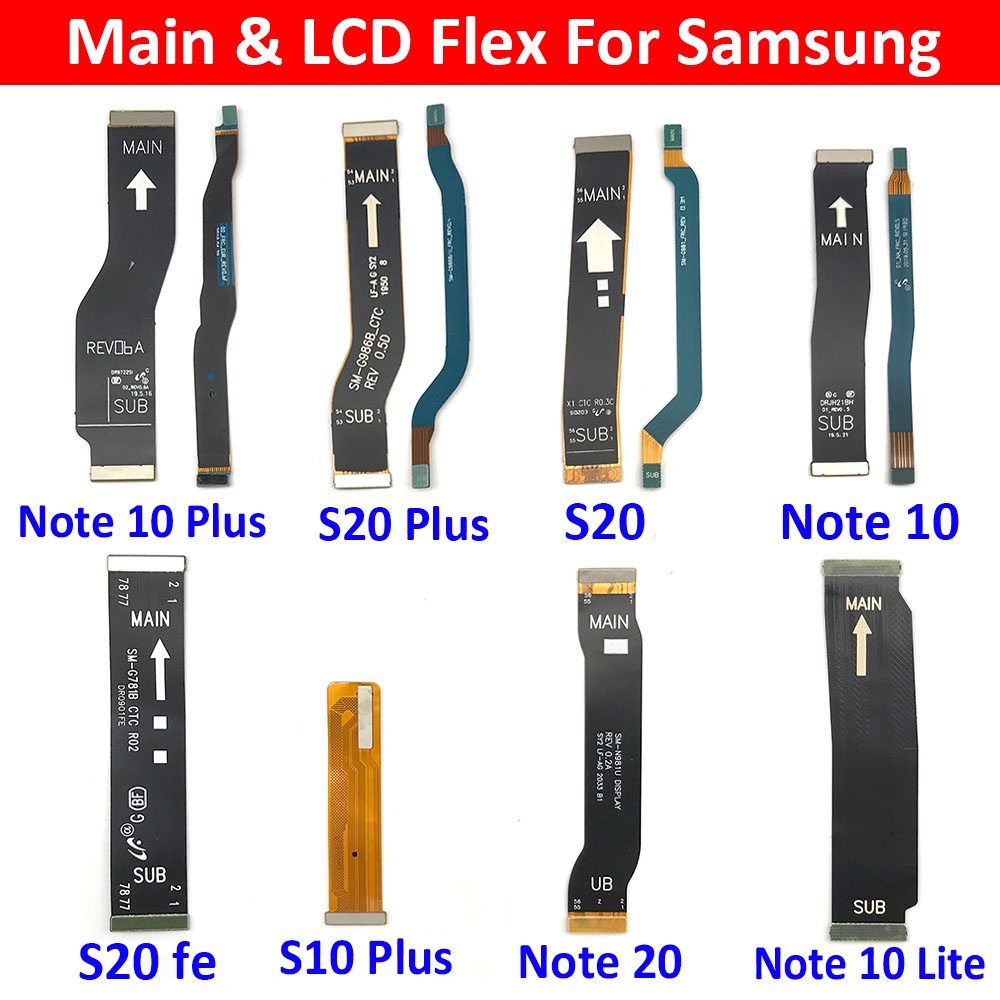 Cáp dẻo LCD bo mạch chủ bảng chính cho Samsung Note 10 Lite Note 20 S10 Plus note10 Plus S20 FE S21 S21 Plus S21 Ultra