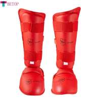 Teabelle  1 Pair Karate Shin Guard Taekwondo Boxing Leg Guard With Instep Protection Fixed With Self-Adhesive Cloth