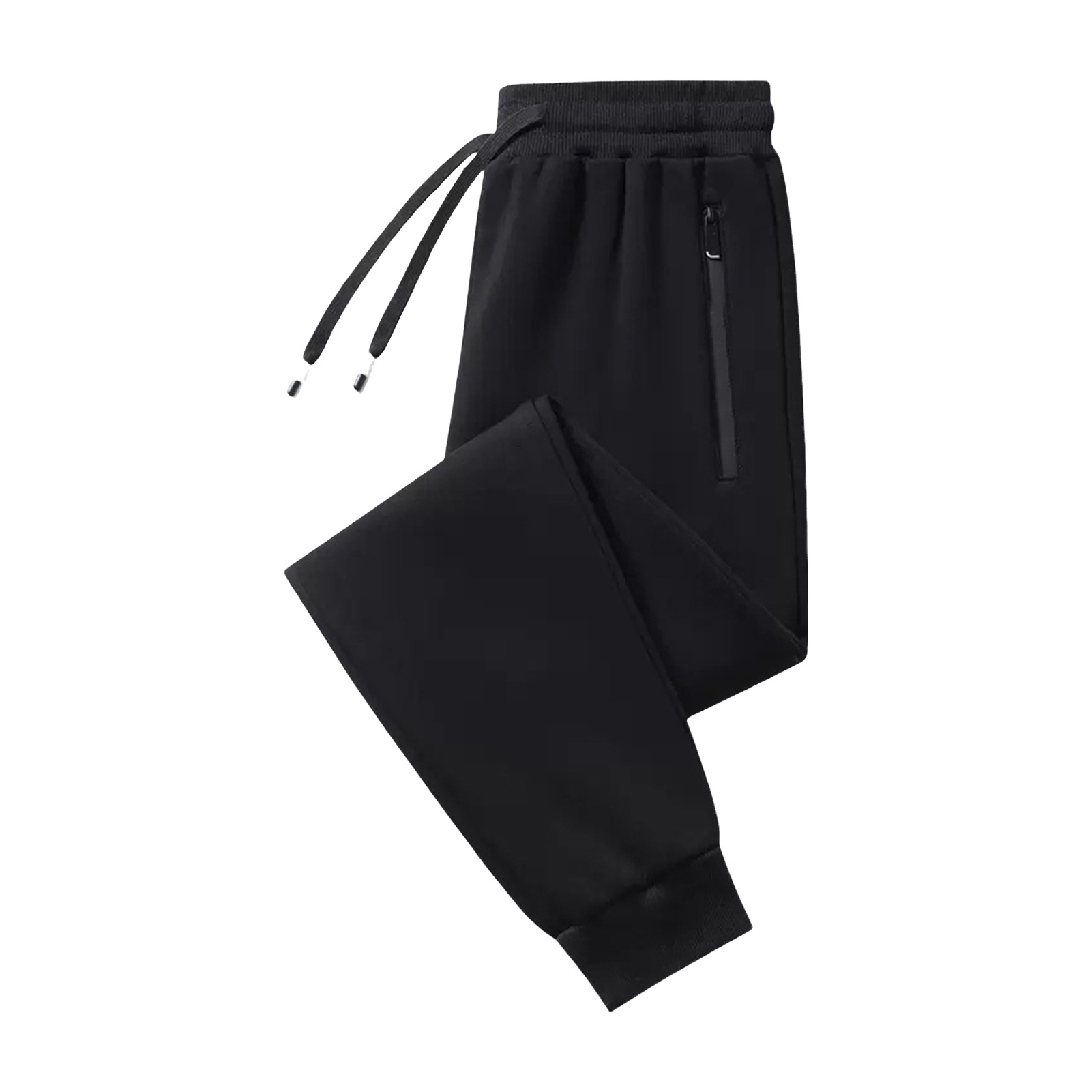 UHH Men Casual Trousers Men's Sports Jogger Pants Loose Fit Ankle Zipper Pockets Drawstring Elastic Waist Breathable Gym Training Sweatpants Casual Long Trousers for Running Workout - 1