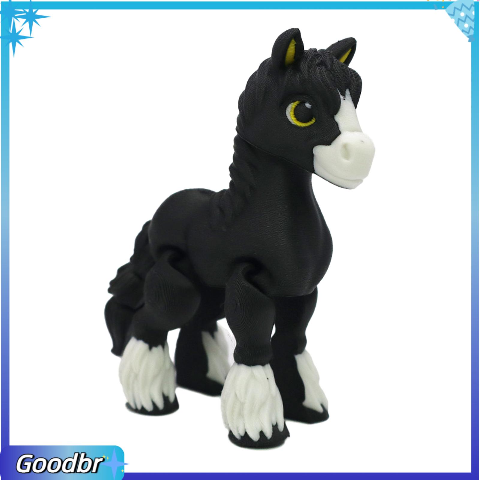 Goodbro Pony ngựa trang trí khớp cử động Pony hình 3D in khớp cử động ngựa bức tượng căng thẳng sốt ruột giải tỏa Đồ chơi giáo dục Pony mô hình đồ trang trí để Mặt bàn trang trí cho trẻ em Người lớn