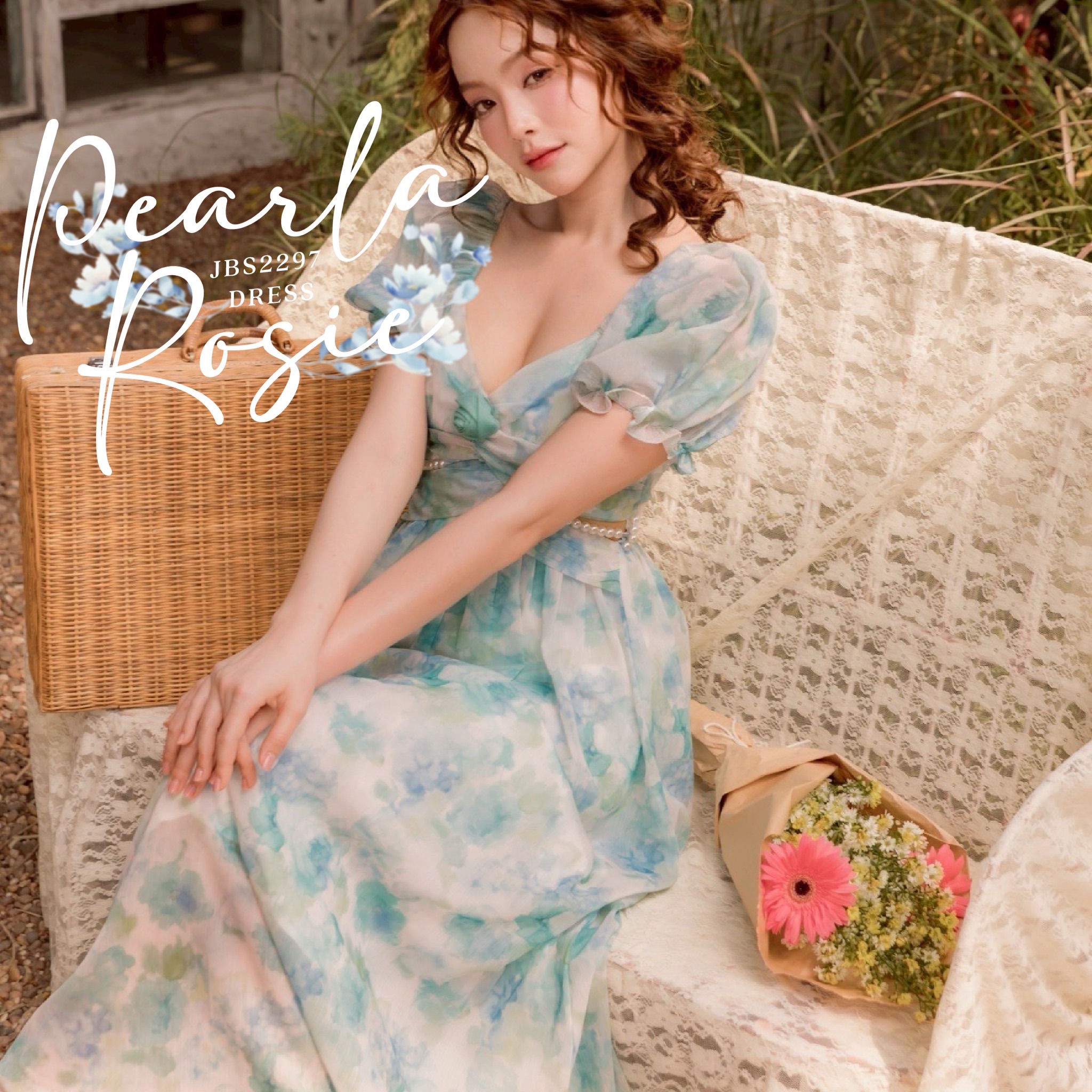 #JBS2297 Pearla Rosie Dress ราคา 1,090 บาท*ส่งฟรี