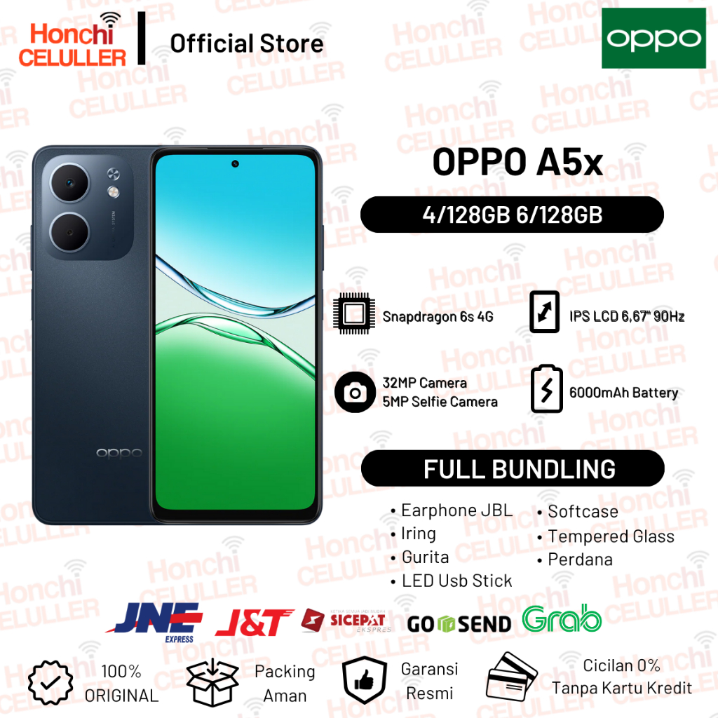 OPPO A5x 4/128GB 8/128GB Garansi Resmi OPPO Indonesia Giá 1,999,000 Đồng*Miễn phí vận chuyển
