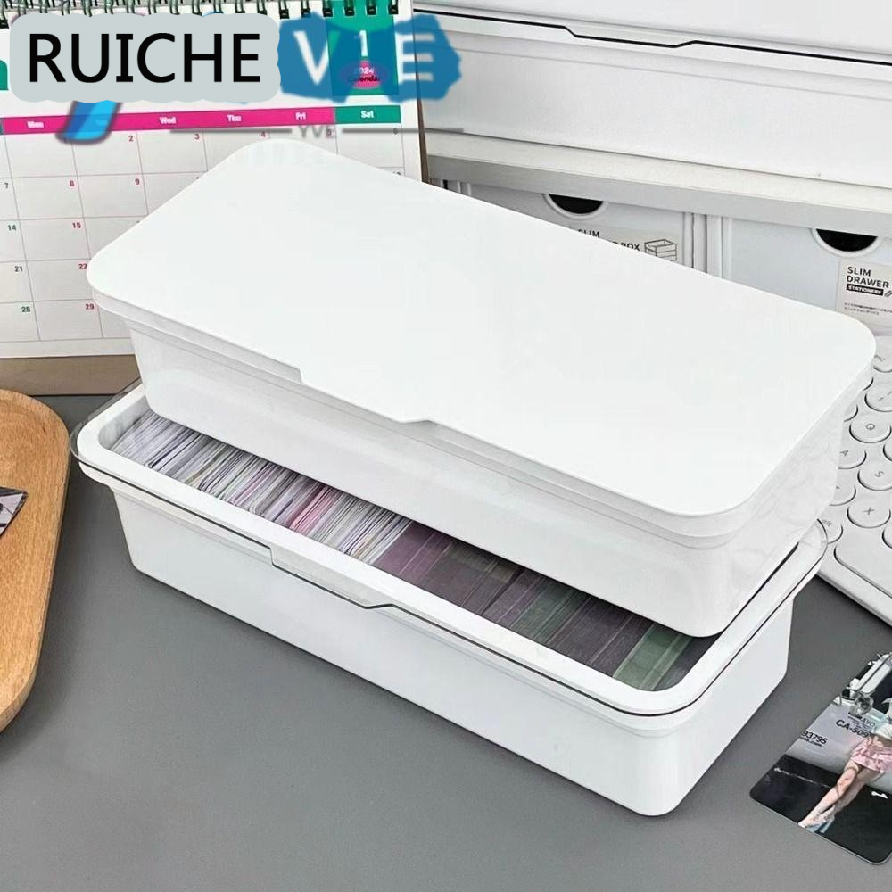 RUICHE Yve Photo Card Storage, flip-Top Storage Portable photocard Storage, kpop Photo Card Storage Desktop Partition BOX Multipurpose Star-Chasing Gadgets ราคา 60 บาท*ส่งฟรี