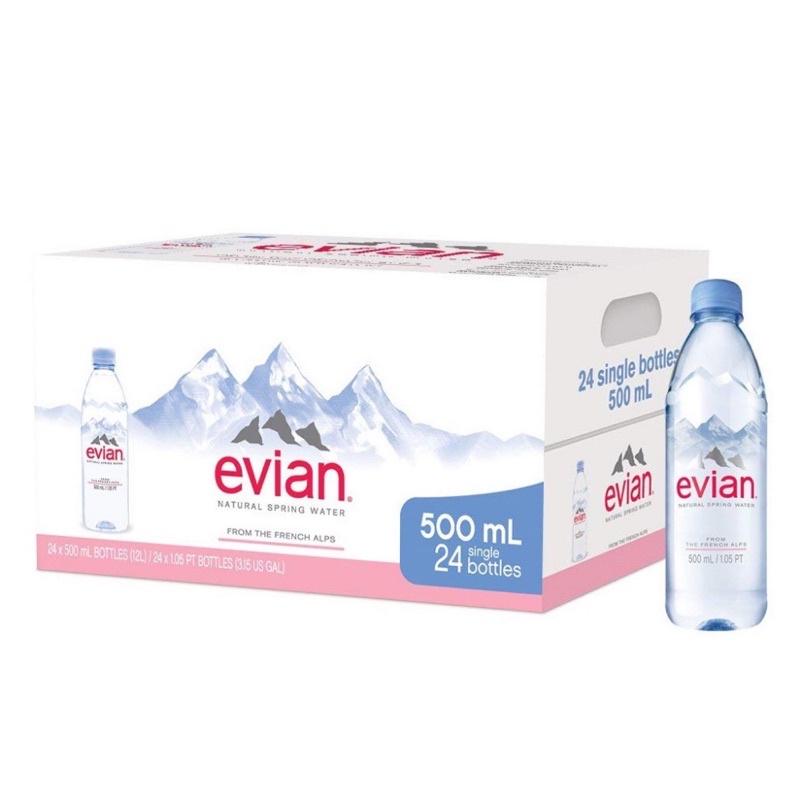 ***ของแท้100%-ของแถมมากมาย-ลด30%*** พร้อมส่งน้ำแร่ evian ขนาด 500 ml. 24 ขวด ขวดพลาสติก ราคา 2,152 บาท*ส่งฟรี