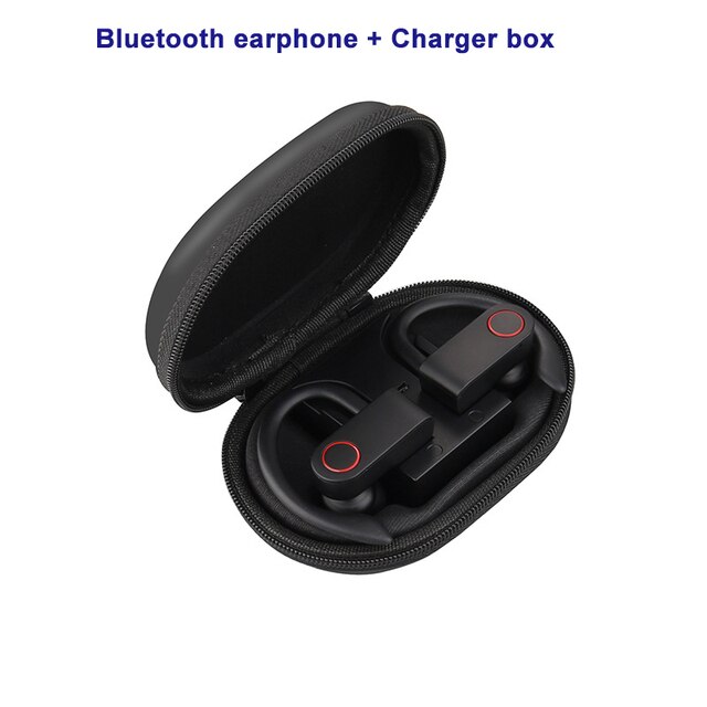 Goojodoq Tai nghe không dây chân thật TWS Tai nghe bluetooth 5.0 với hộp dụng cụ sạc thể thao móc tai Bluetooth Tai nghe cho iPhone Xiaomi
