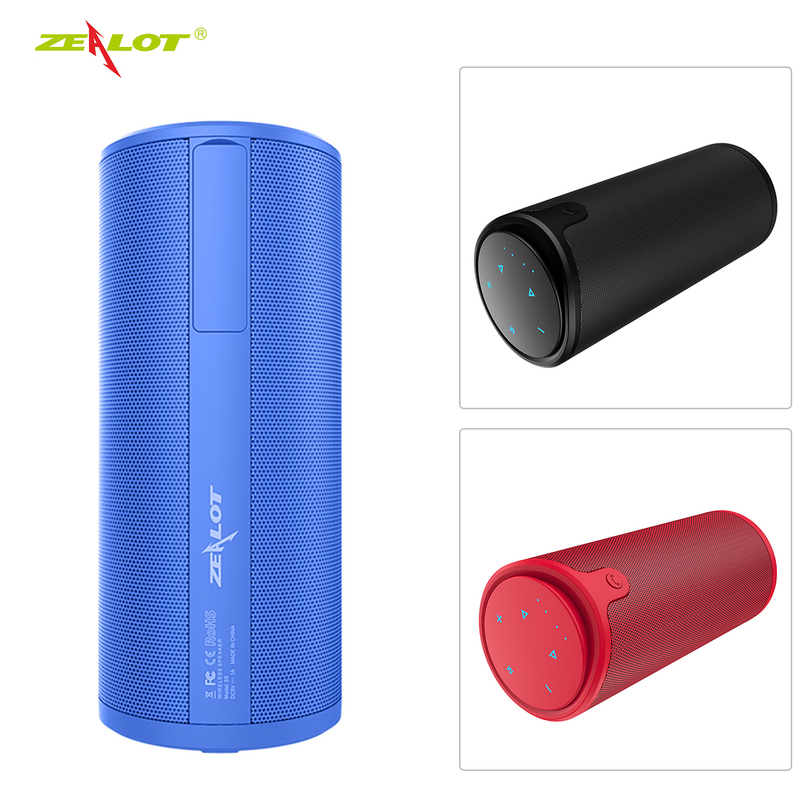 Zealot Small BT Speaker Wireless 3D Surround Sound with Smart Touch