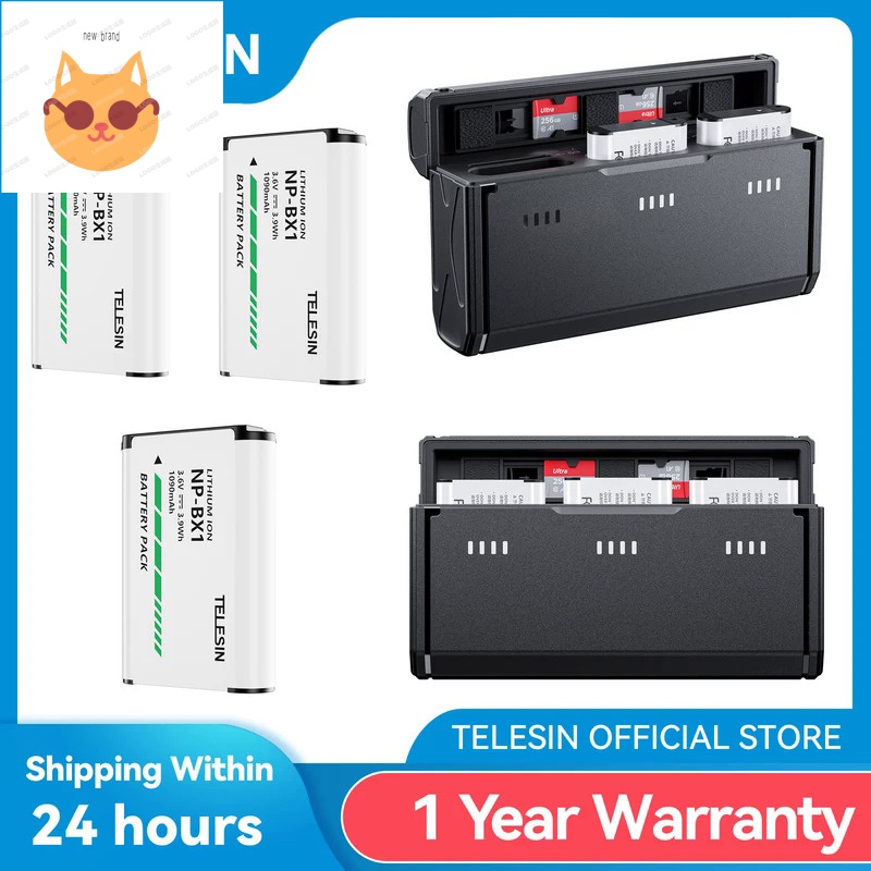 Available esin for Sony NP-BX1 battery 3 way fast charger for Sony FDR-X3000R ZV-1 RX100 M7 AS300 hx