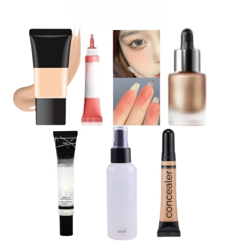 Pack of 6 Daily Makeup Deals Cosmetics Foundation + Concealer + Fixer + Powder+ Blush