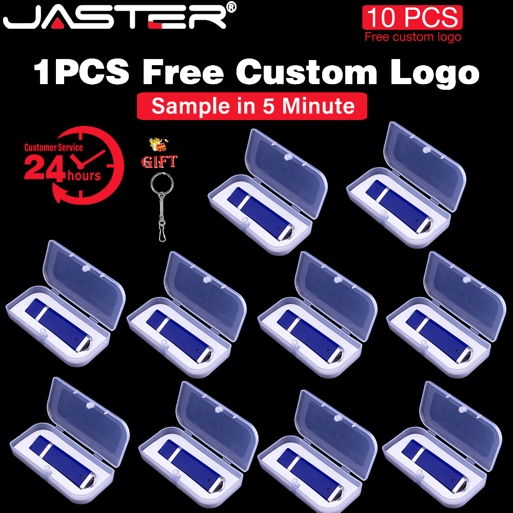 JASTER 10pcs/lot Free Custom Logo USB Flash Drives 64GB Plastics with Box Pen Drive 32GB Creative Gift Colorful Pendrive 16GB Print Logo Mini Memory Stick 8GB External Storage 4GB - ยี่ห้อ jaster ราคา 541 บาท*ส่งฟรี