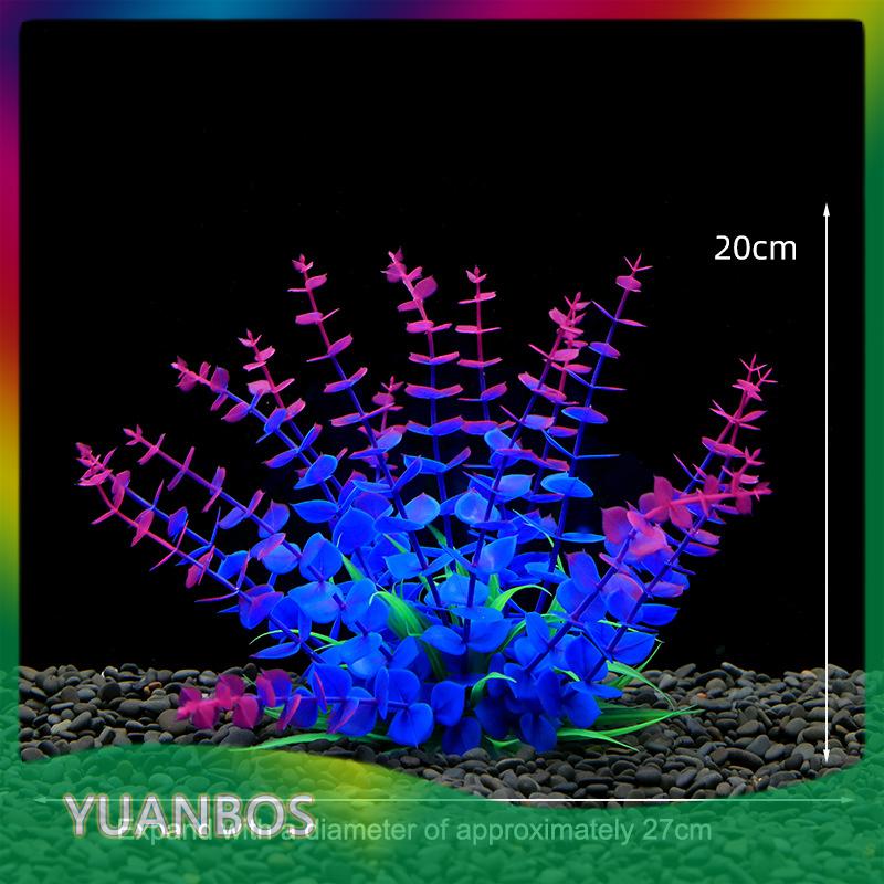 YUANBOS Bể cá mô phỏng nhà máy hồ cá nhân tạo tự làm trang trí nhà máy cỏ nước cá bể cá trang trí cỏ