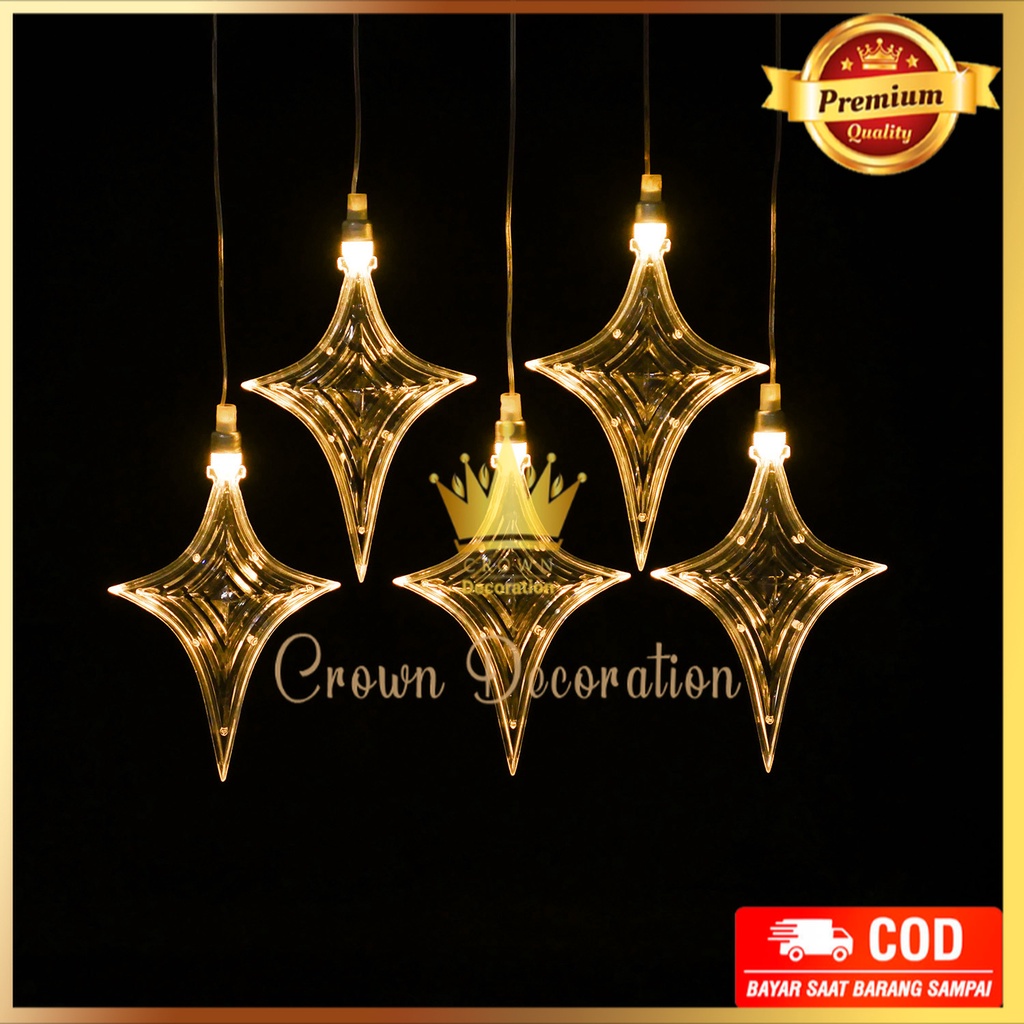 Lampu Gantung Bintang Hexagonal Cabang 10 atau 1 Set isi 10 Dekorasi Rumah Lampu Star Chandeliers Nordβ¦