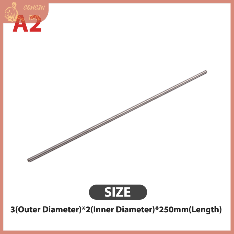 🔨 TOOL Ống Mao dẫn bằng thép không gỉ 304 tròn màu bạc ống tròn rỗng 250mm