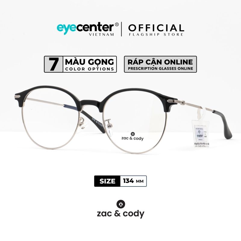Giá bán Gọng kính cận nam nữ chính hãng ZAC&CODY C03 phối kim loại chống gỉ cao cấp Hàn Quốc nhập khẩu by Eye Center Vietnam