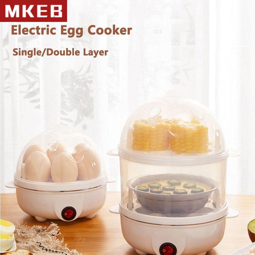 MKEB MALL RAPID Tự động tắt Bữa sáng Máy làm nóng trứng Nhà bếp Ngô Nồi nấu trứng chạy điện Máy nấu ăn Nồi hấp trứng Nồi nấu trứng