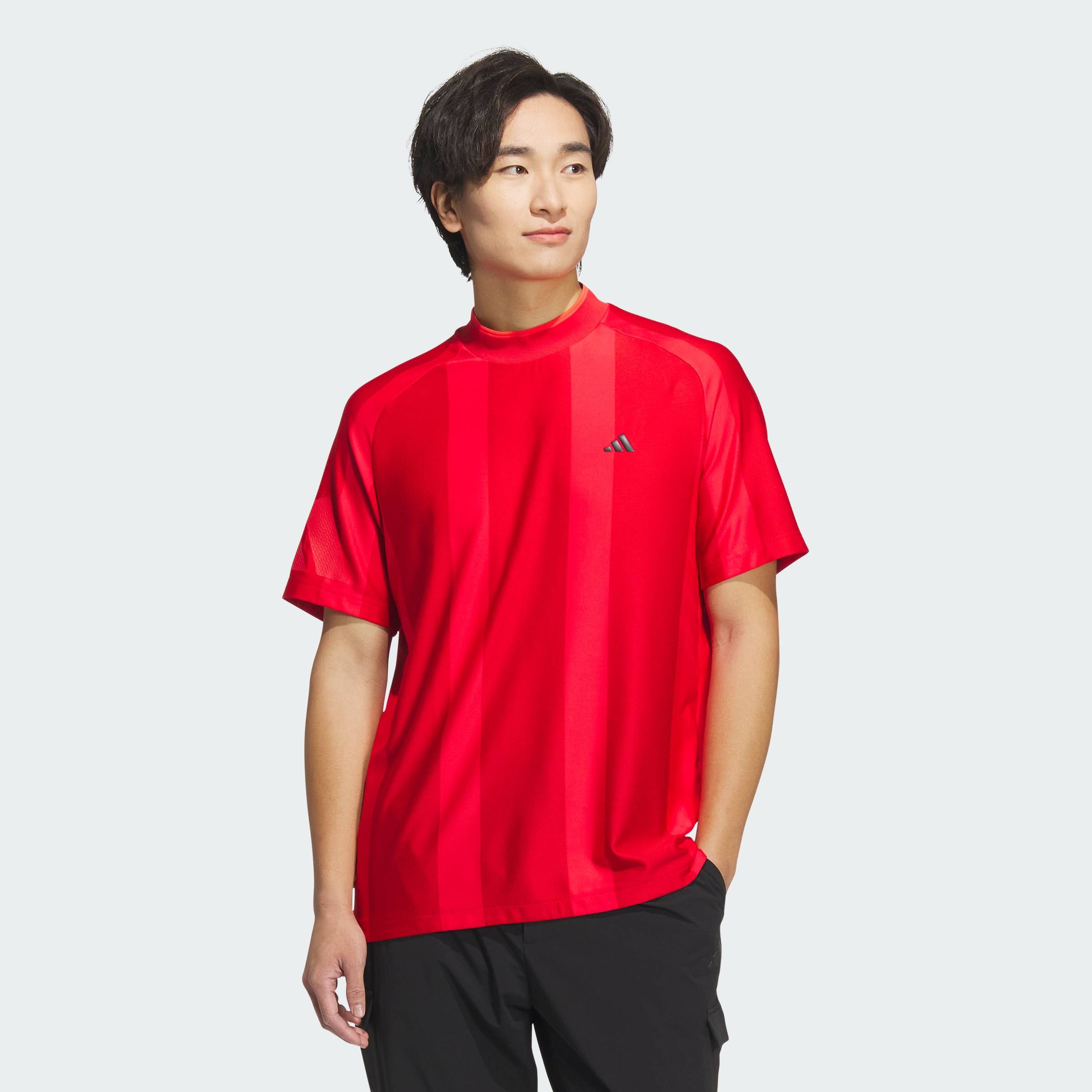 [0H-2H 15.7-VOUCHER 15%] adidas Đánh gôn Áo Ngắn Tay Cổ Đứng Jacquard Bodymapping AEROREADY Adizero Nam Đỏ JG1316